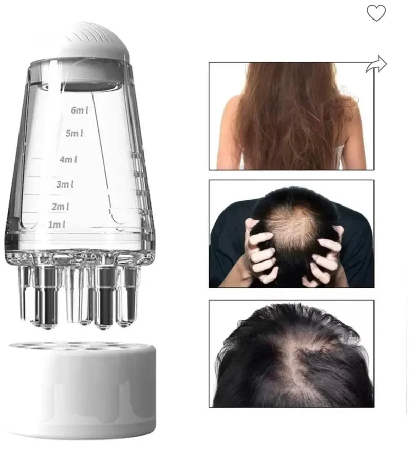 **Silicone Scalp Massager & Hair Oil Applicator Bottle**