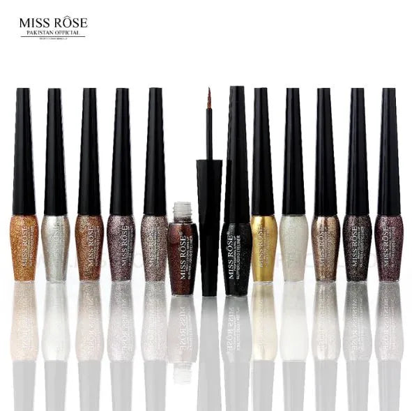 Miss Rose 2 PC makeup Daimond Liquid Glitter Eyeliner