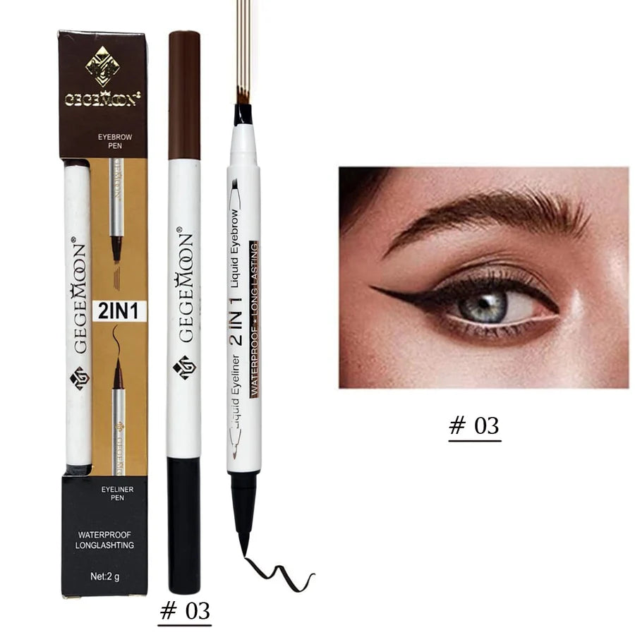 Gegemoon 4 Color Eyebrow Pencil Tint 4 Tip Brow Tattoo Pen Paint Makeup Eyebrows Waterproof Cosmetic Eye brow Liner
