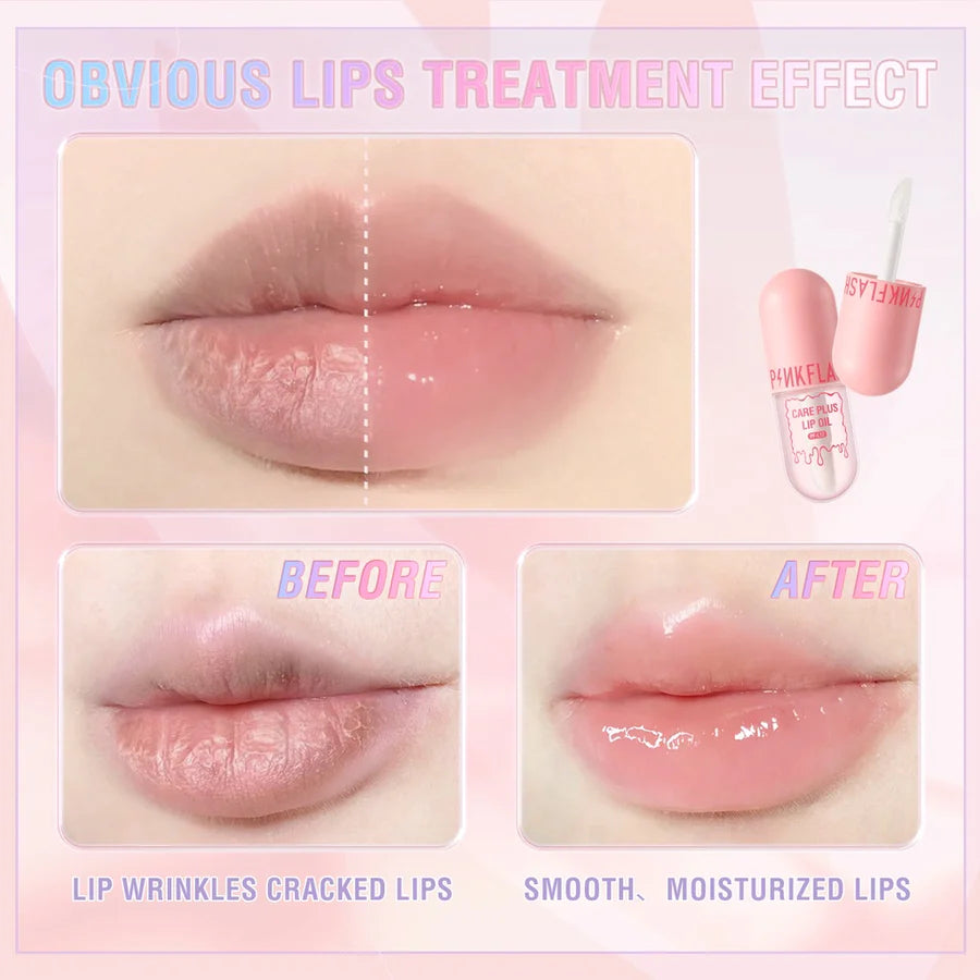 **PINKFLASH Hydrating Lip Oil – Glossy Moisturizing Lip Care**