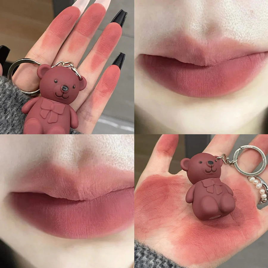 Mocoallure Korean Bear Key Chain Matte Lip gloss
