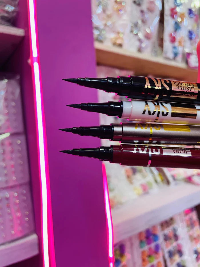 1 Pc Hold Morning Sky High Black Ultra Lasting WaterProof Sky High Eyeliner HE137