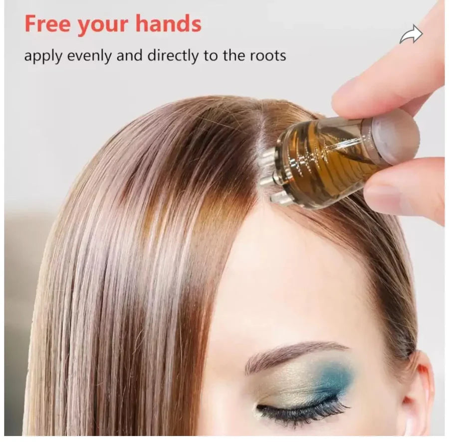 **Silicone Scalp Massager & Hair Oil Applicator Bottle**