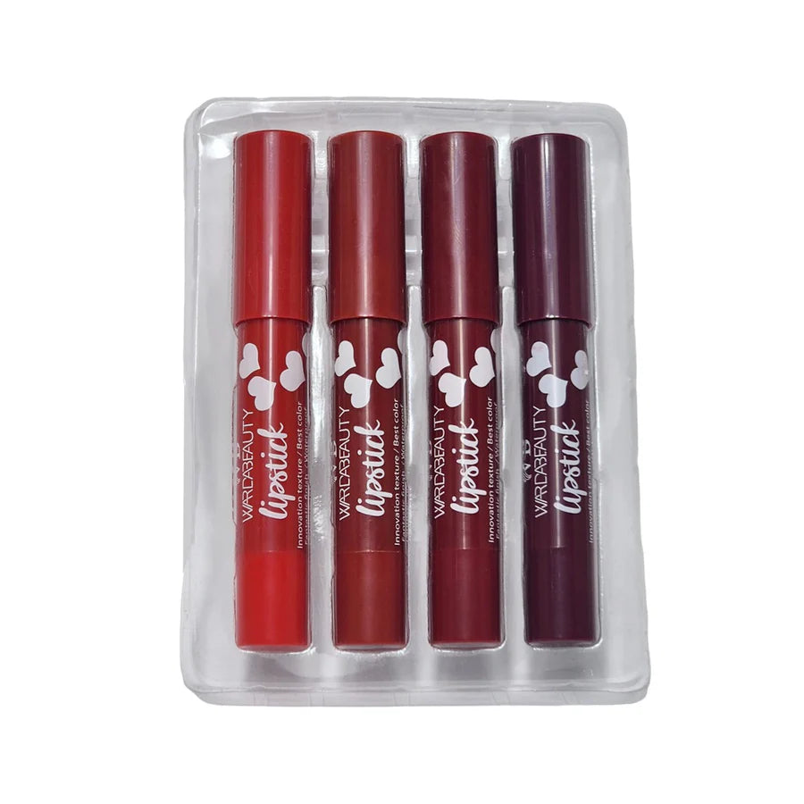 **Warda Beauty FIT Me HD Matte Lip Crayon Set (4PCS)**
