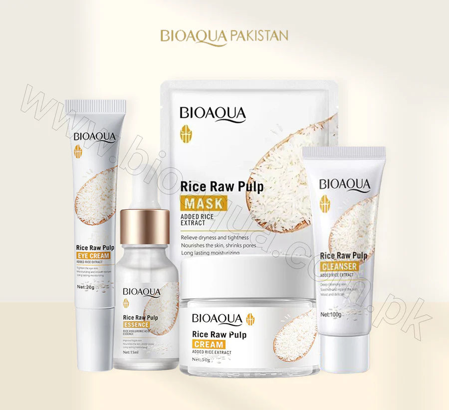 **BIOAQUA Rice Glow Skincare Series Set (5PCS)**