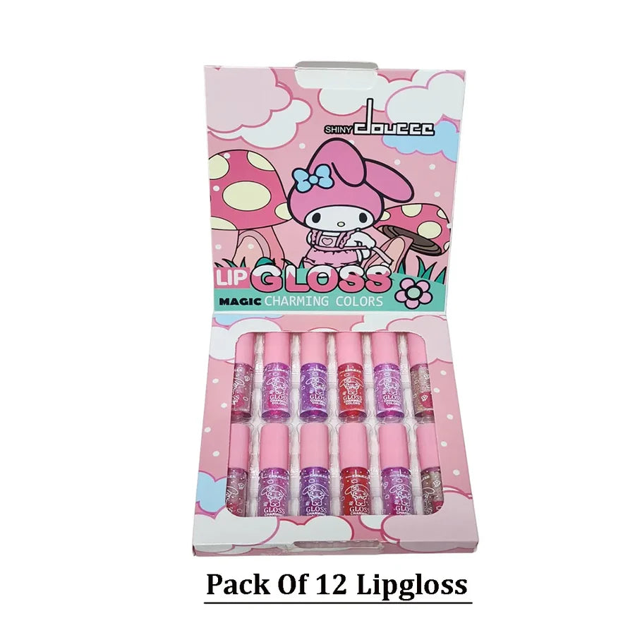 Miss Beauty 12PCS Kitty Magic Waterproof Lip Gloss Set