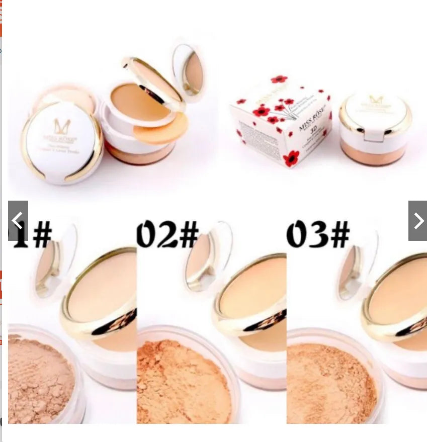 **MISS ROSE 3-in-1 3D Pearl Whitening Powder 45g**