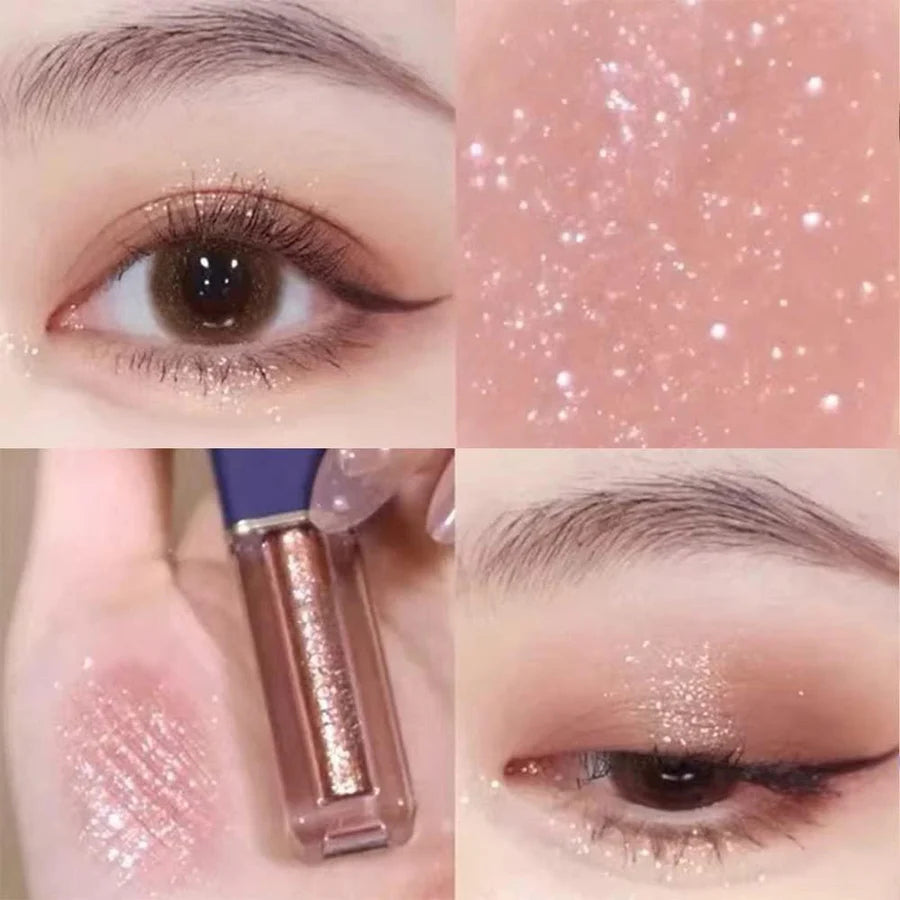 Romantic Charm 4Pcs Shimmer & Shine Liquid Glitter Eyeshadow Set