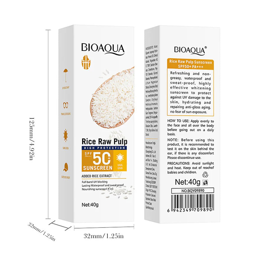 **BIOAQUA BQY09890 Rice SPF 50 Sunscreen Cream**