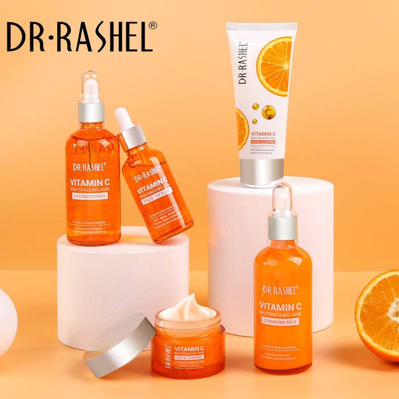 Dr.Rashel 5 PC Set Vitamin C Brightening Anti Aging Skin Care Series DRL- 1557