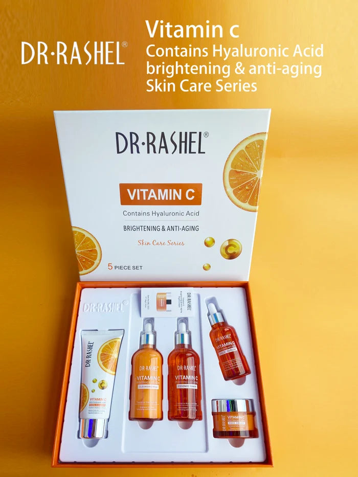 Dr.Rashel 5 PC Set Vitamin C Brightening Anti Aging Skin Care Series DRL- 1557