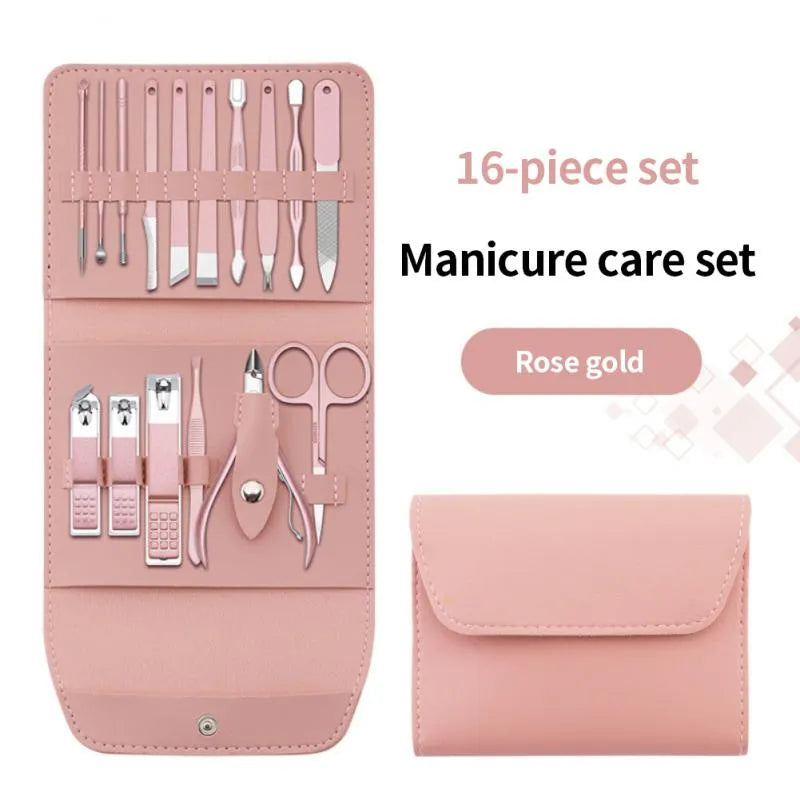 **Miss Beauty 16PCS Manicure & Pedicure Grooming Kit**