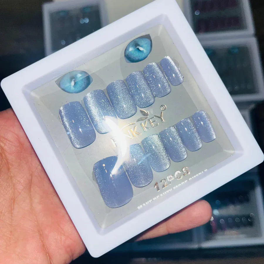 Romantic Myth Cat Eye Mirror Nails 1*12pcs Box