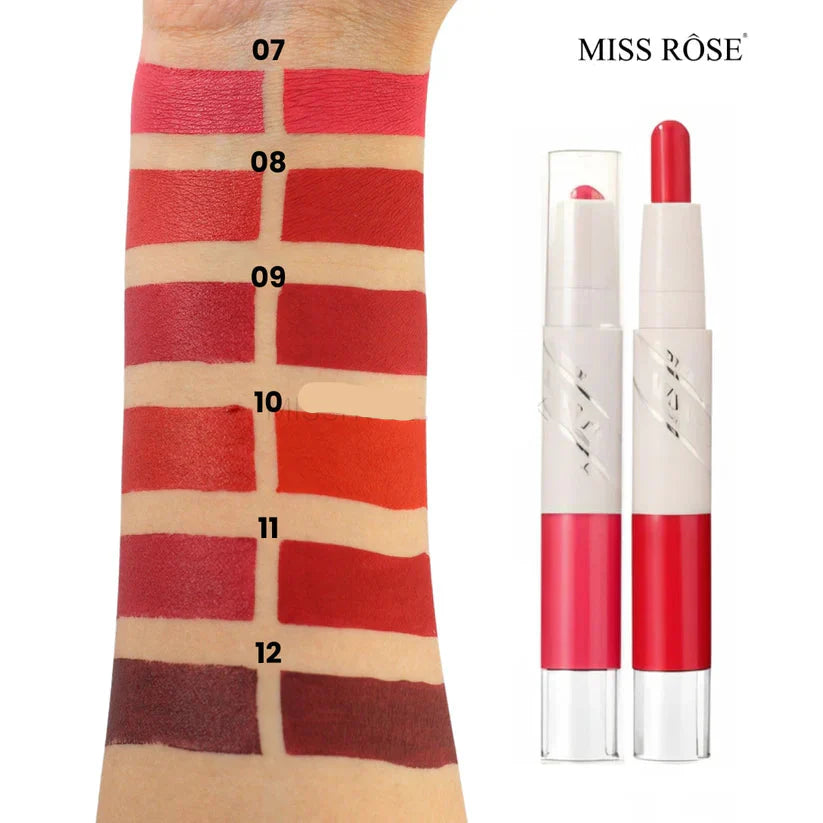Miss Rose Pack of 03 2 in 1 Lipstick & Lip Gloss