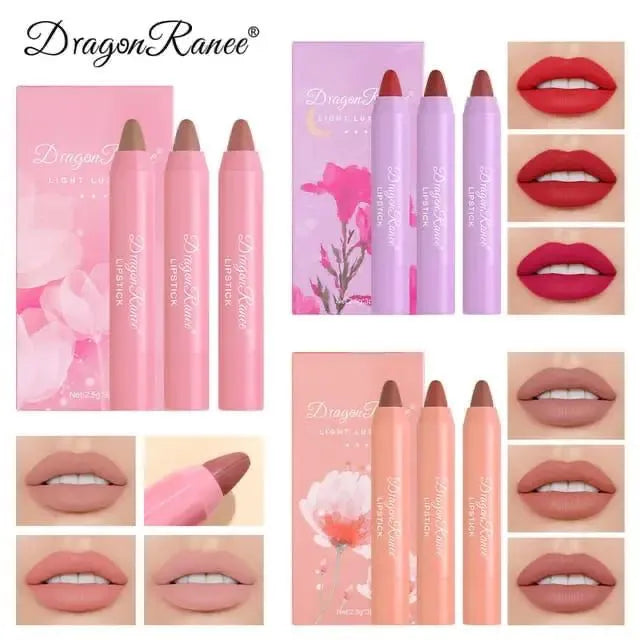 DRAGON RANEE 3PCS Matte Lipstick Pen Set
