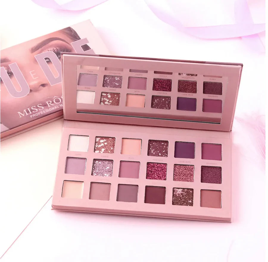 **Miss Rose 18 Color Nude Eyeshadow Palette**