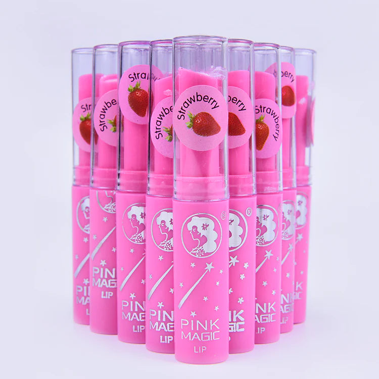 **3PCS Pink Magic Strawberry Lip Balm Set**