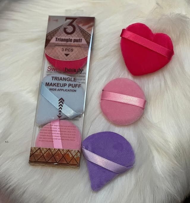 **Sweet Beauty 3PCS Triangle Makeup Puff Set**