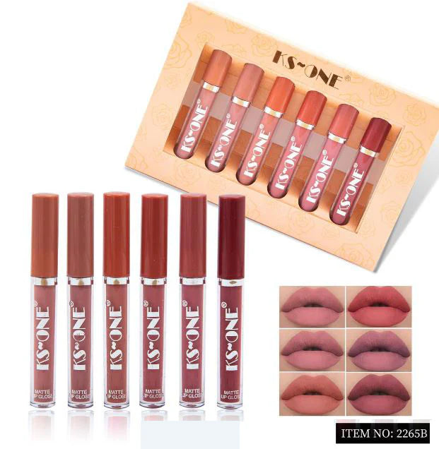 **Miss Beauty KS-One 6PCS Matte Lip Gloss Set**