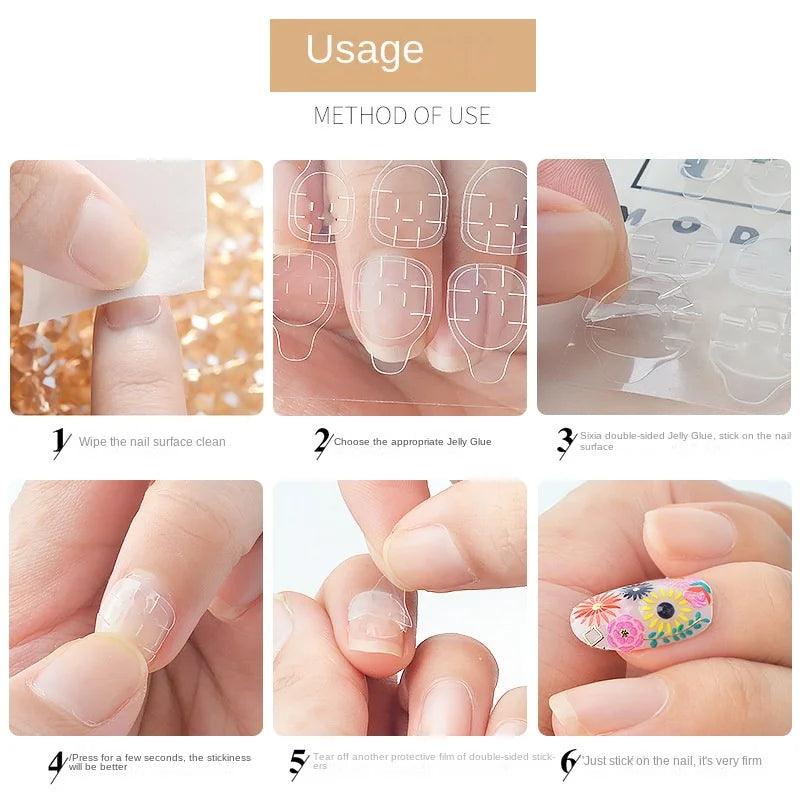 240 Dots Nail Glue Stickers | 10 Sheets Double-Sided Adhesive Tabs