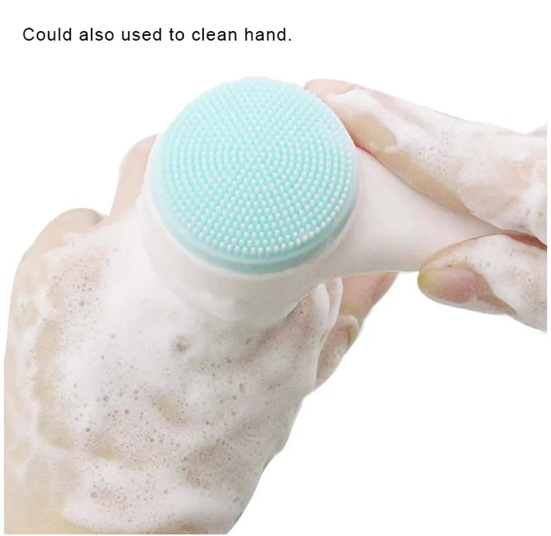 **Double-Sided Silicone Facial Cleansing Brush**
