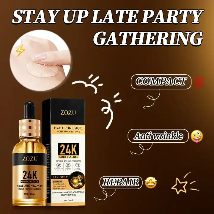 **ZOZU 24K Gold Hyaluronic Repair Essence 30ml**