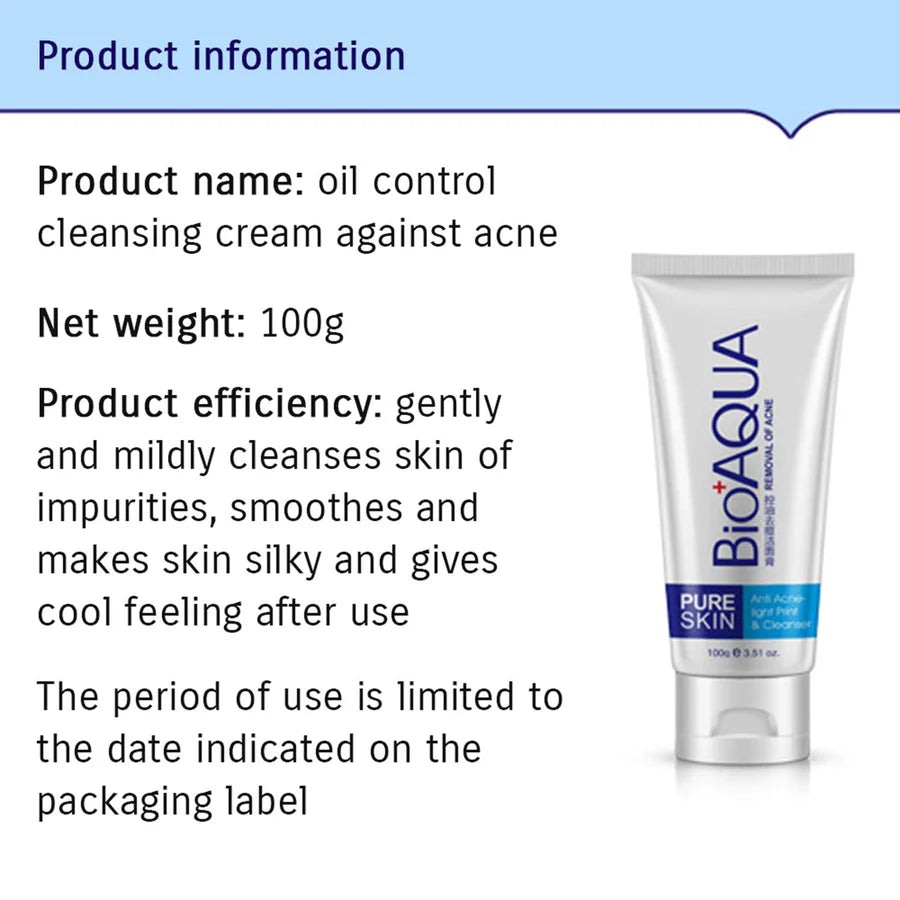 **BIOAQUA BQY0702 Anti-Acne Facial Cleanser 100ml**