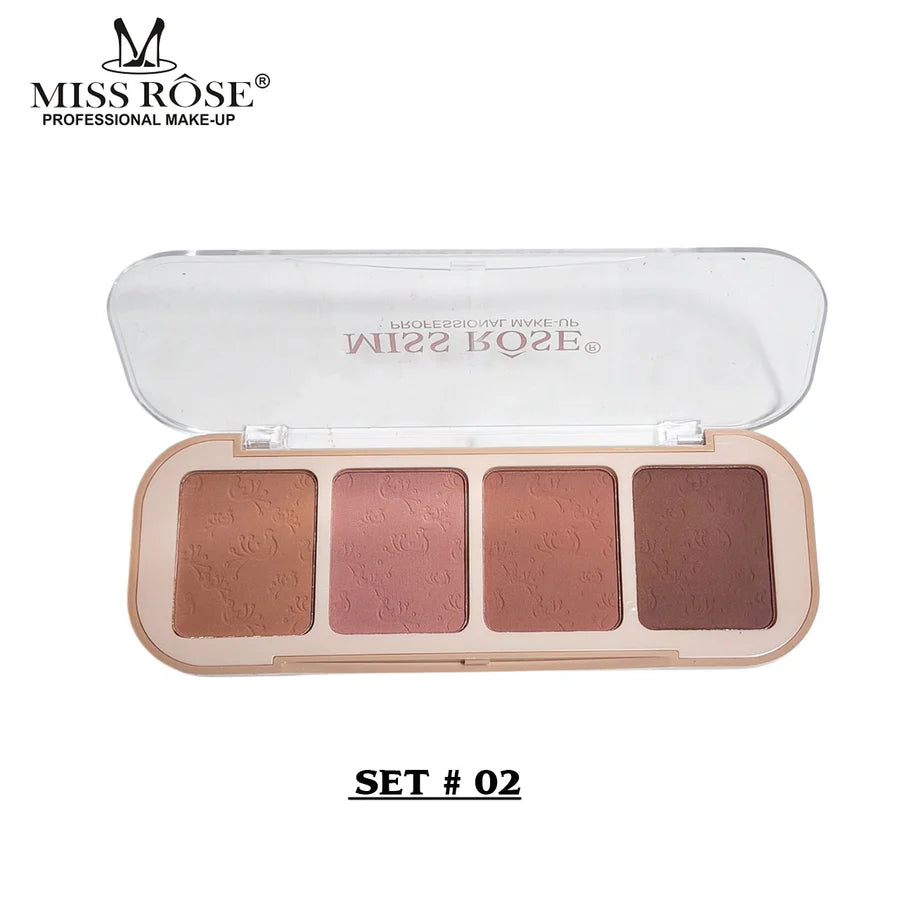 Miss Rose makeup 4 Color Blushers Palette