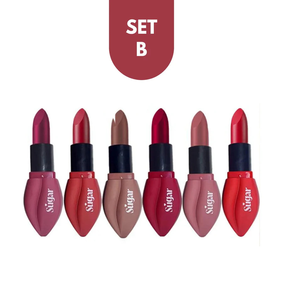 Sugar Matte Lipstick Collection – 24HR Long Lasting Colour