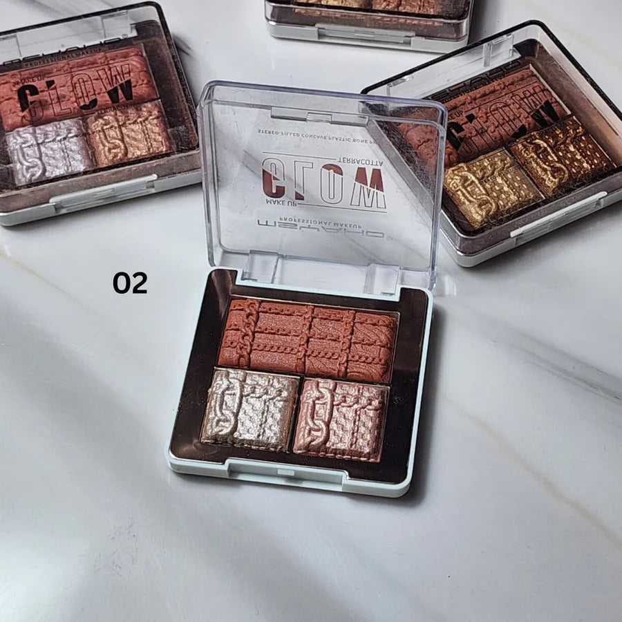 MSYAHO Terracotta Glow Blusher & Highlighter YH6315 |3 color