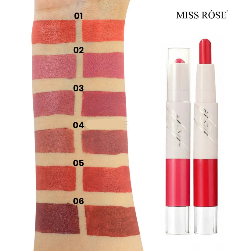 Miss Rose Pack of 03 2 in 1 Lipstick & Lip Gloss