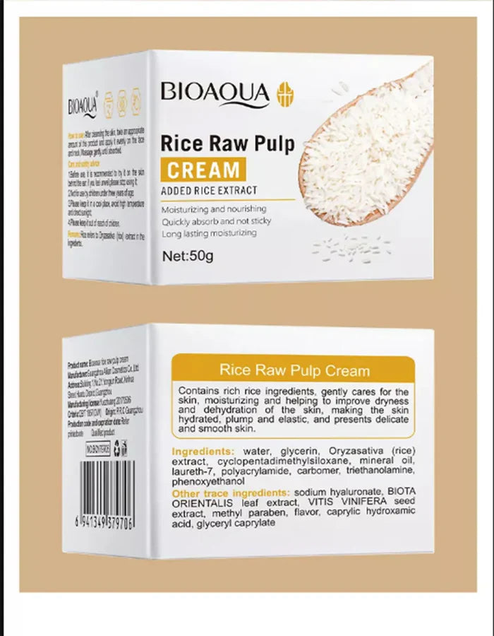 **BIOAQUA Rice Raw Pulp Moisturizing Face Cream 50g**