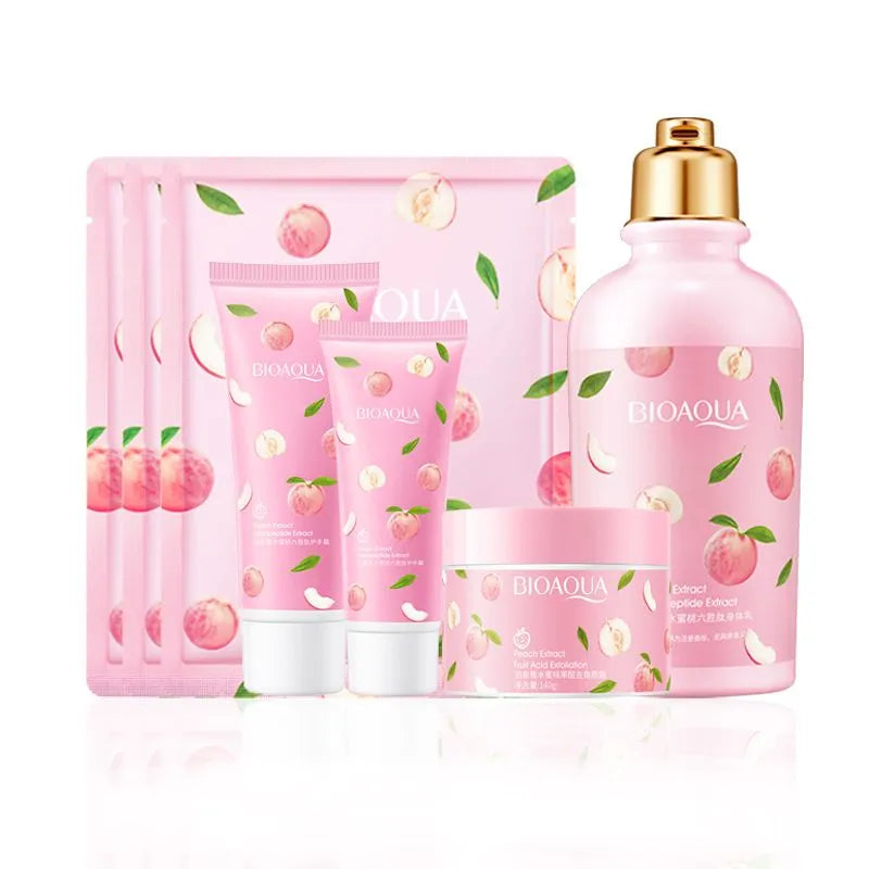 **BIOAQUA Peach Glowing Skincare Set (4PCS)**