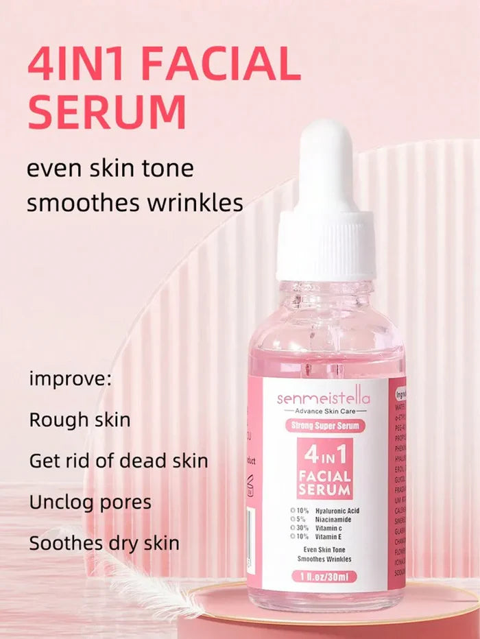 **SADOER 4-in-1 Hyaluronic Acid & Vitamin C Brightening Facial Serum 30ml**