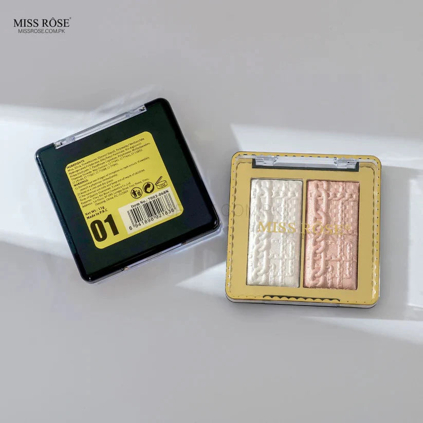 MISS RÔSE Luxurious 2 Color Highlighter palette