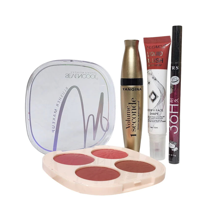 Miss Beauty 4PCS Makeup Deal Set | Lip Gloss, Concealer & Blusher