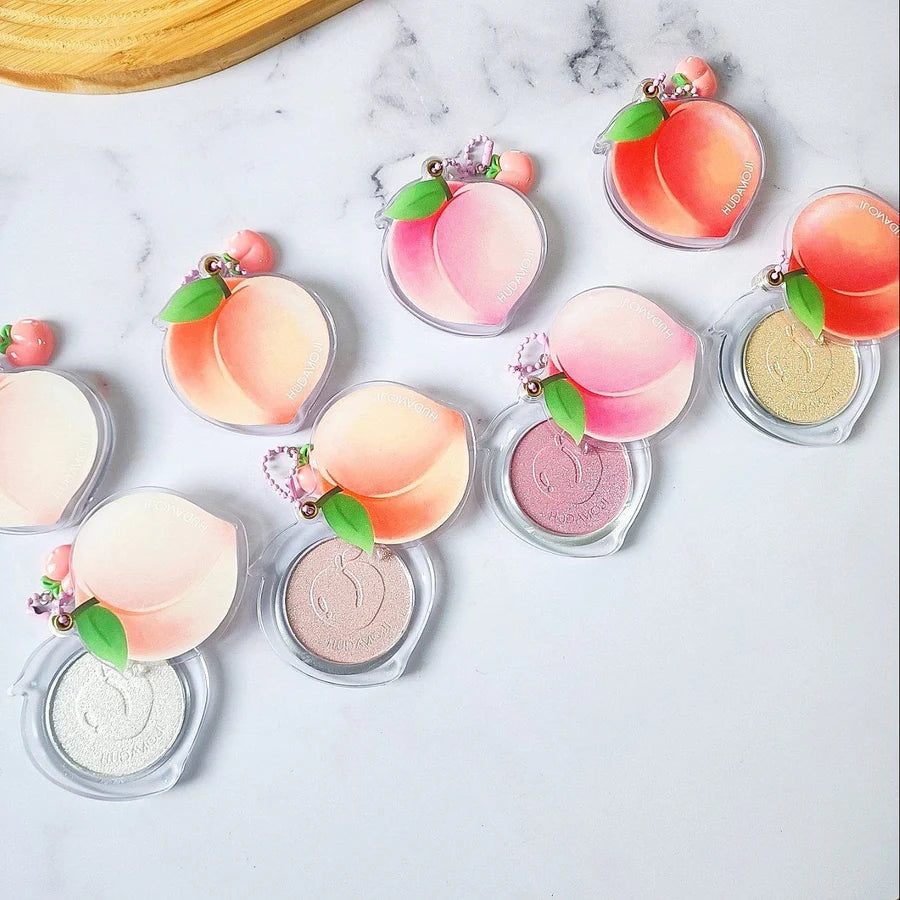 HUDA MOJI Peach-Themed Keychain Blusher & Highlighter