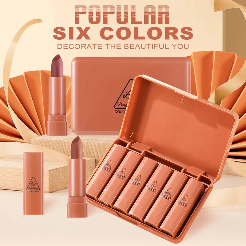 **Dragon Ranee Velvet Lipstick Set (6PCS)**