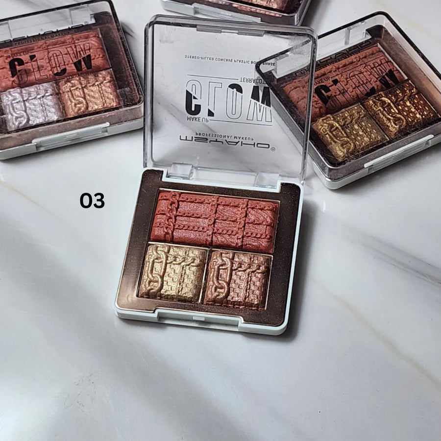 MSYAHO Terracotta Glow Blusher & Highlighter YH6315 |3 color