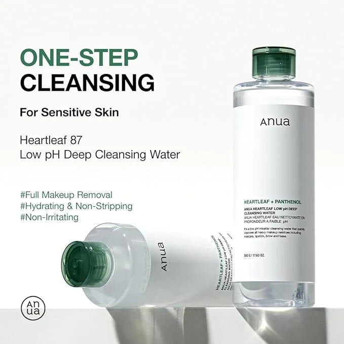 Anua - Heartleaf & Panthenol Low pH Deep Cleansing Water - 500g
