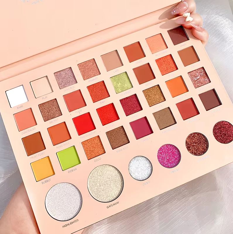 Biya 38 Colors Glitter Eyeshadow & Highlighter Palette
