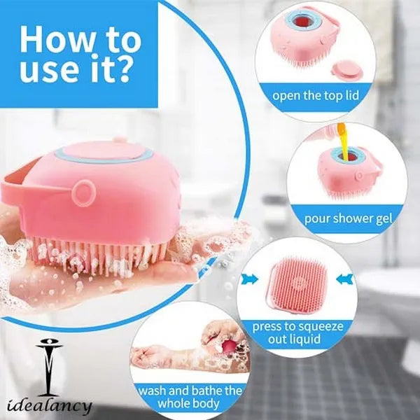 **Silicone Bath Body Brush with Soap Dispenser**