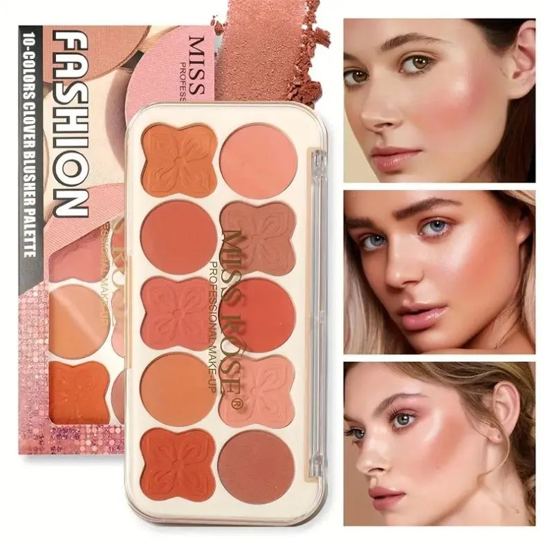 **Miss Rose 10 Color Blush Palette**