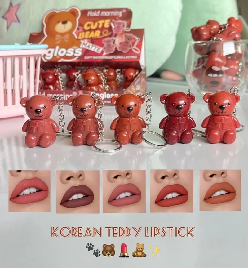 Mocoallure Korean Bear Key Chain Matte Lip gloss