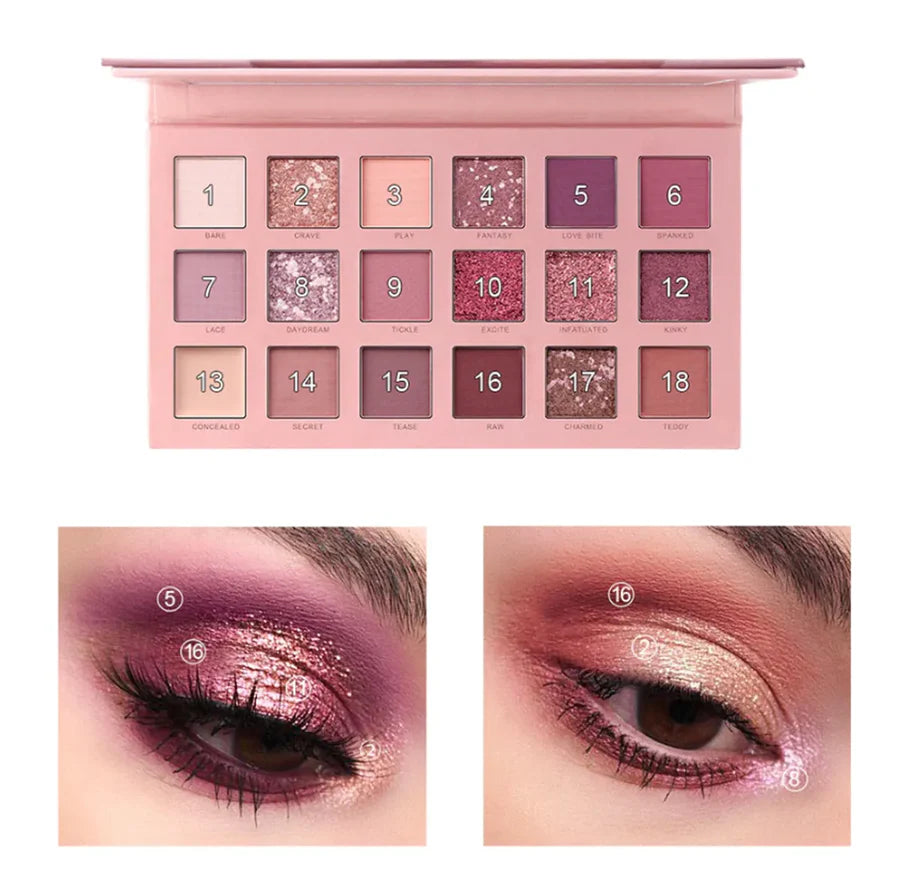 **Miss Rose 18 Color Nude Eyeshadow Palette**