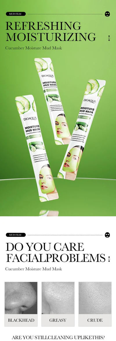 **BIOAQUA Cucumber Mud Face Mask Set (10PCS)**
