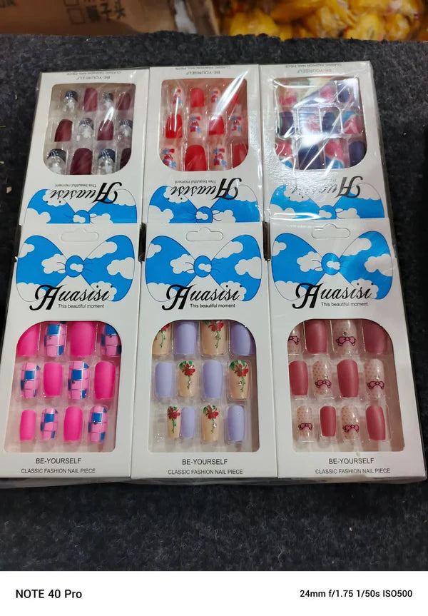 Huasisi "Be-Yourself" Classic Fashion Press-On Nail Kit 1box*12pcs