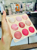 MSYAHO 9-Color Highlighter & Illuminator Palette Splendid Natural Highlighter Blusher