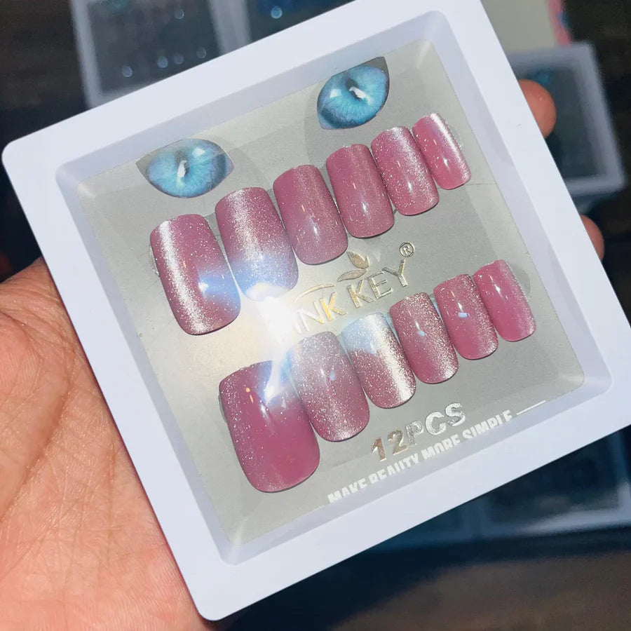 Romantic Myth Cat Eye Mirror Nails 1*12pcs Box