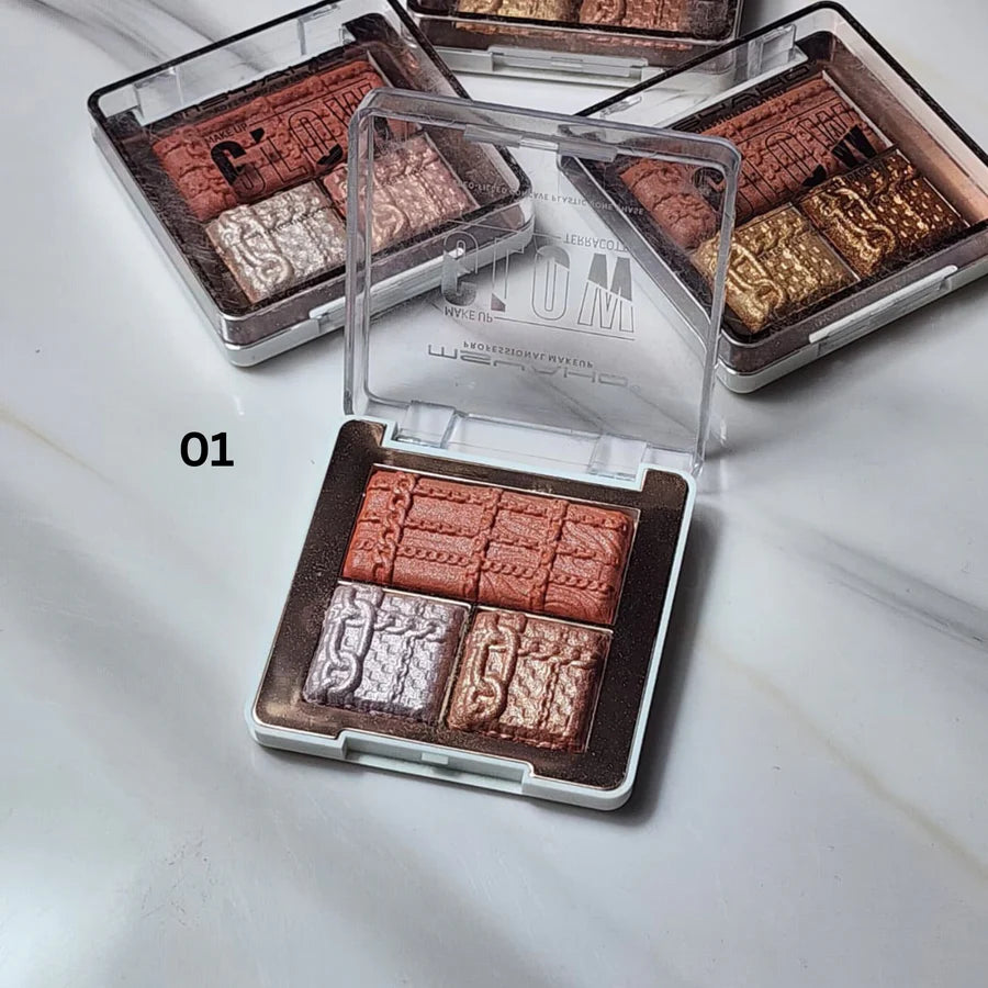 MSYAHO Terracotta Glow Blusher & Highlighter YH6315 |3 color